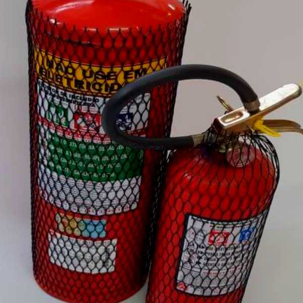 Rede de proteção para extintores