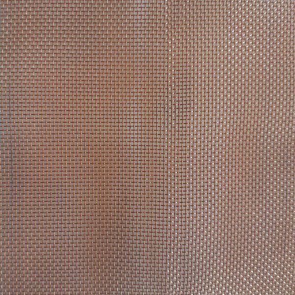 Detalhe da tecitura da tela de cobre
