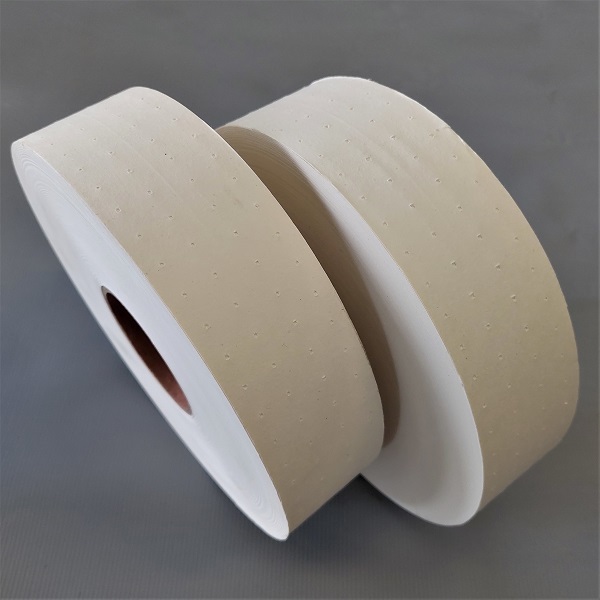 Dois rolos de fita de papel microperfurada premium na cor branca