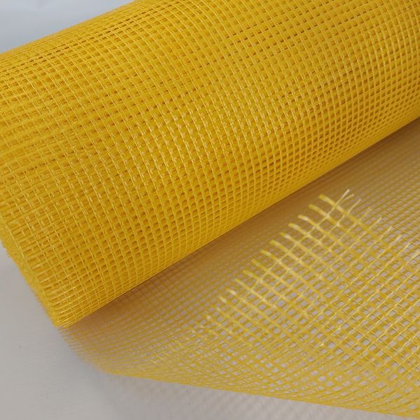 Rolo de tela de fibra de vidro para construção civil amarela