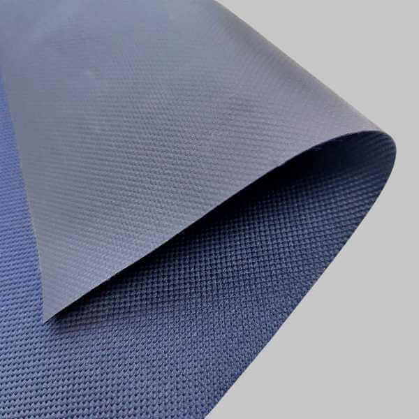 detalhe do tecido Nylon impermeável cor azul marinho