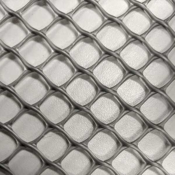 detalhe da tela de plástico prata