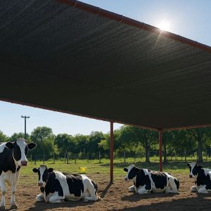 imagem mostrando um exemplo de uso da tela de sombreamento bovino
