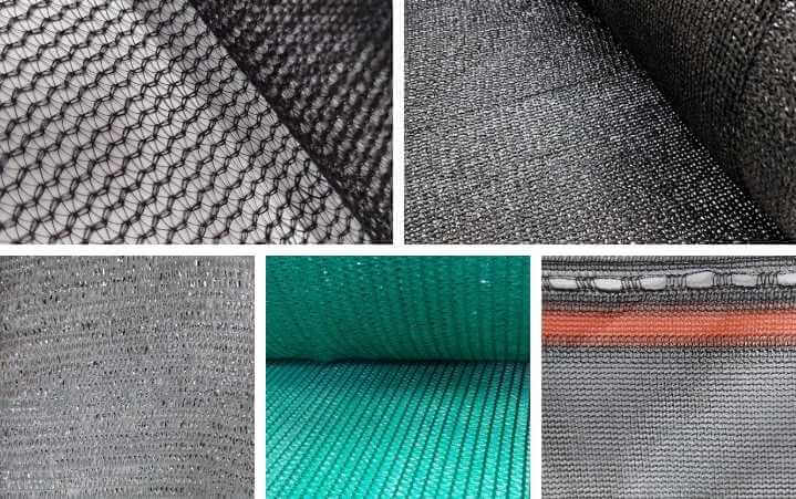 imagens de tela de sombreamento verde, tela de sombreamento prata, tela de sombreamento preta, tela de ráfia, tela de sombreamento branca