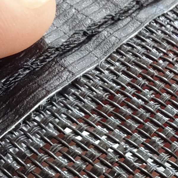 detalhe da tela sombreamento fio chato