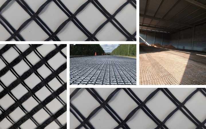 geogrelha de fibra de vidro bidirecional e unidirecional