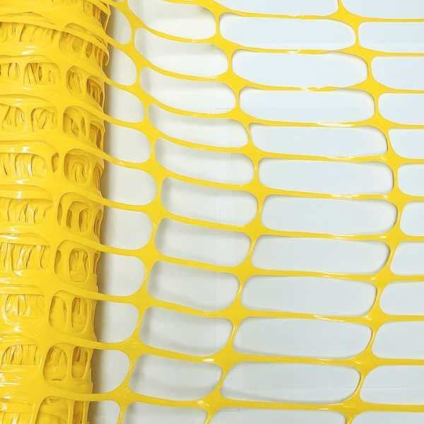 imagem detalhe da tela tapume amarela